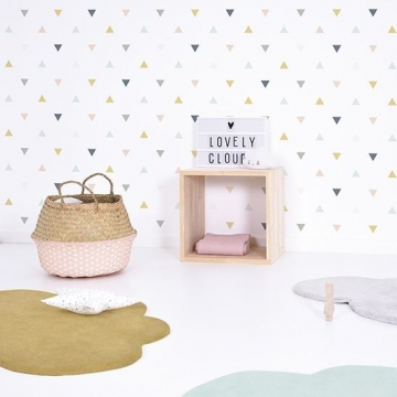 Wallpaper triangles pink/mustard/grey   -   lilipinso