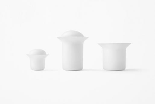 Stone serving cup white  -  zens